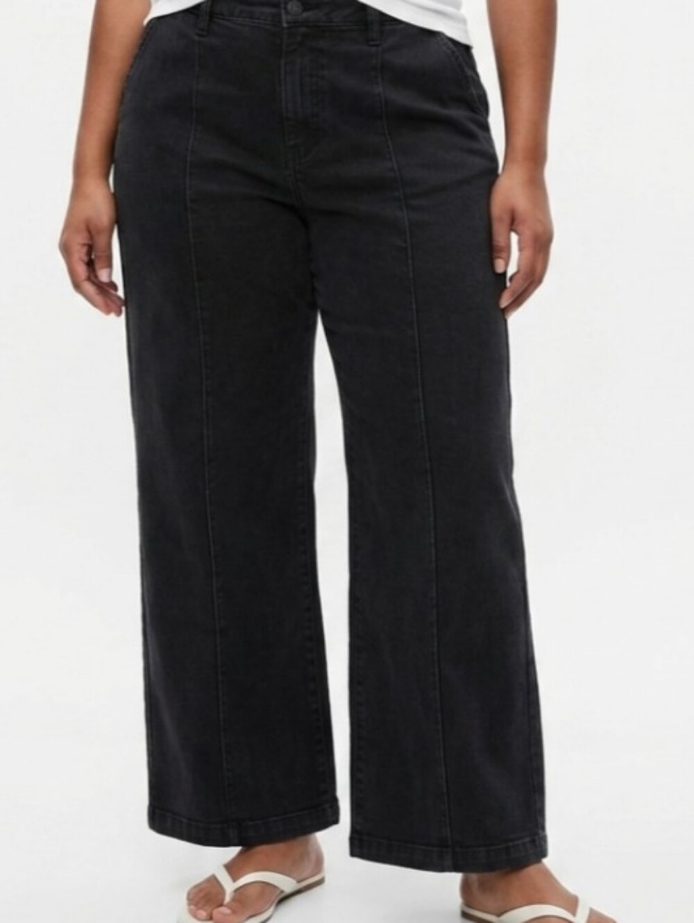 Studio Blue: Black Wide-Leg Jeans